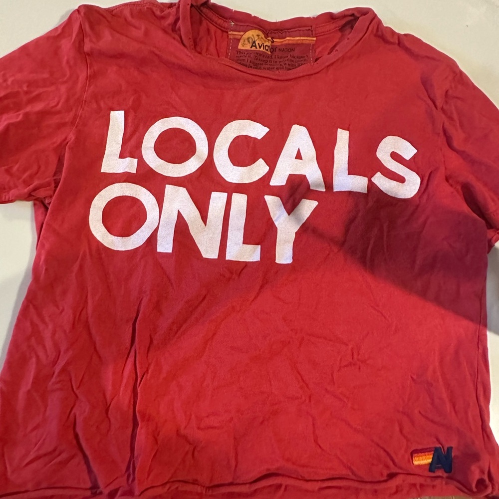Aviator Nation Red 'Locals Only' Women's Top